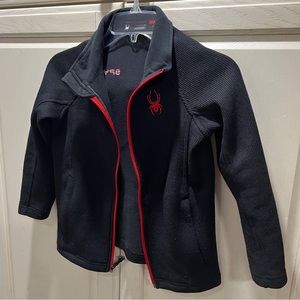 Spyder Kids Black Jacket with Red Trim